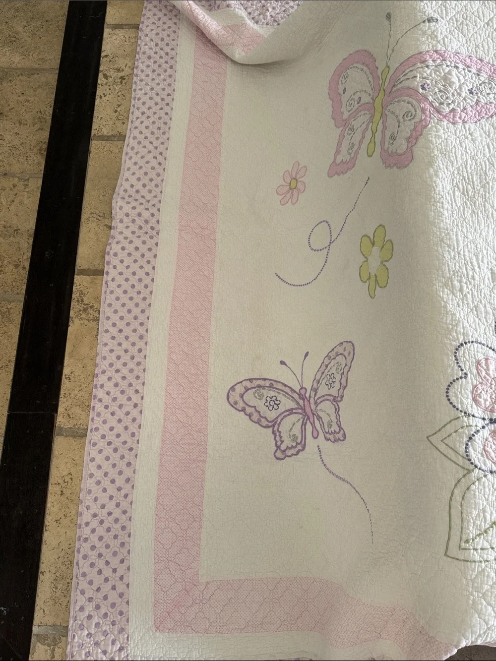 Lilac butterfly soft quilted